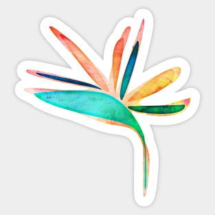 Bird of Paradise watercolor Flower Sticker